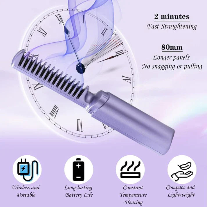 GlamBrush™ Portable Mini Hair Straightener