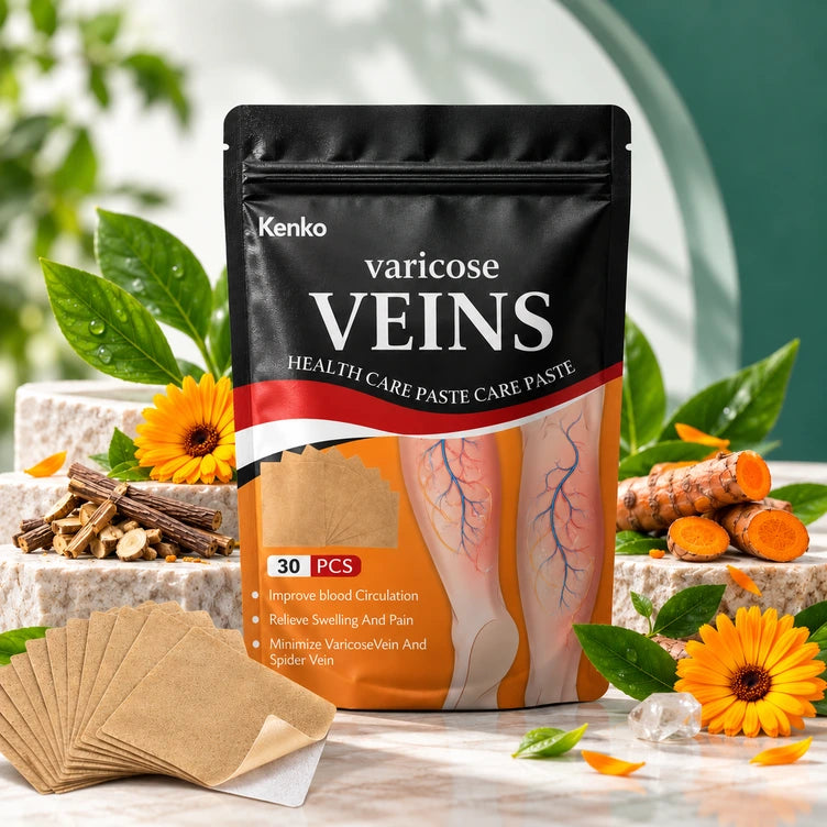 Kenko™ Spider & Varicose Vein Patches | Natural Herbal Therapy for Swelling, Fatigue & Vein Health