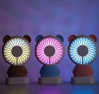 BEAR STYLE COLOR CHANGING LED  DESK FAN