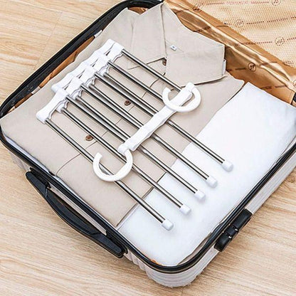 Hanger-5 In 1 Stainless Steel Multifunction Retractable Pants Rack Trouser Hanger(Pack of 1)