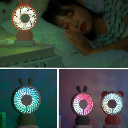 BEAR STYLE COLOR CHANGING LED  DESK FAN