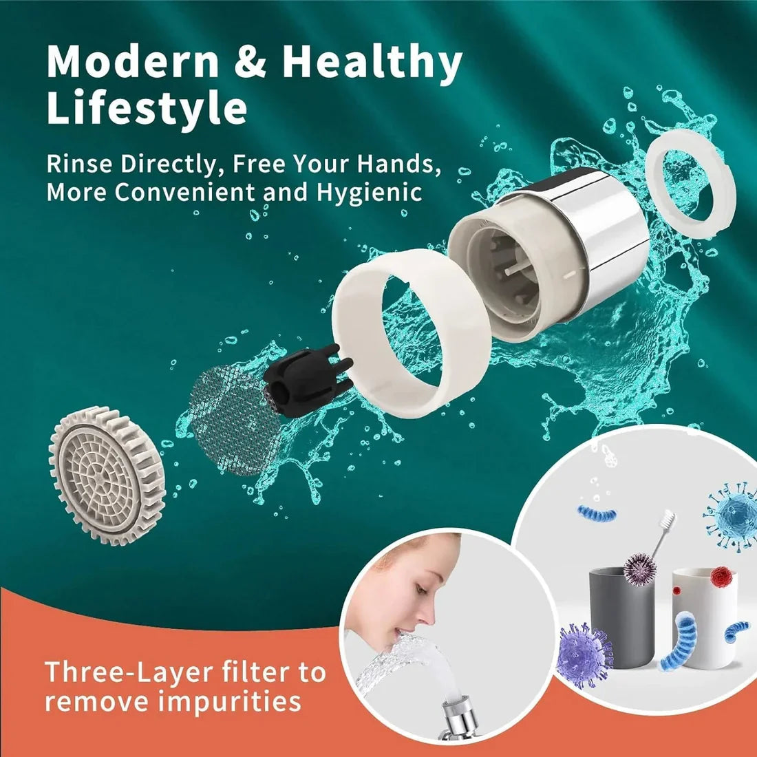 Aquarise™ High Quality Rotatable Filter Faucet (Buy 1 Get 1 Free)