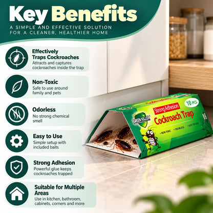 Pestora™ Non-Toxic Cockroach Trap for Kitchen & Home