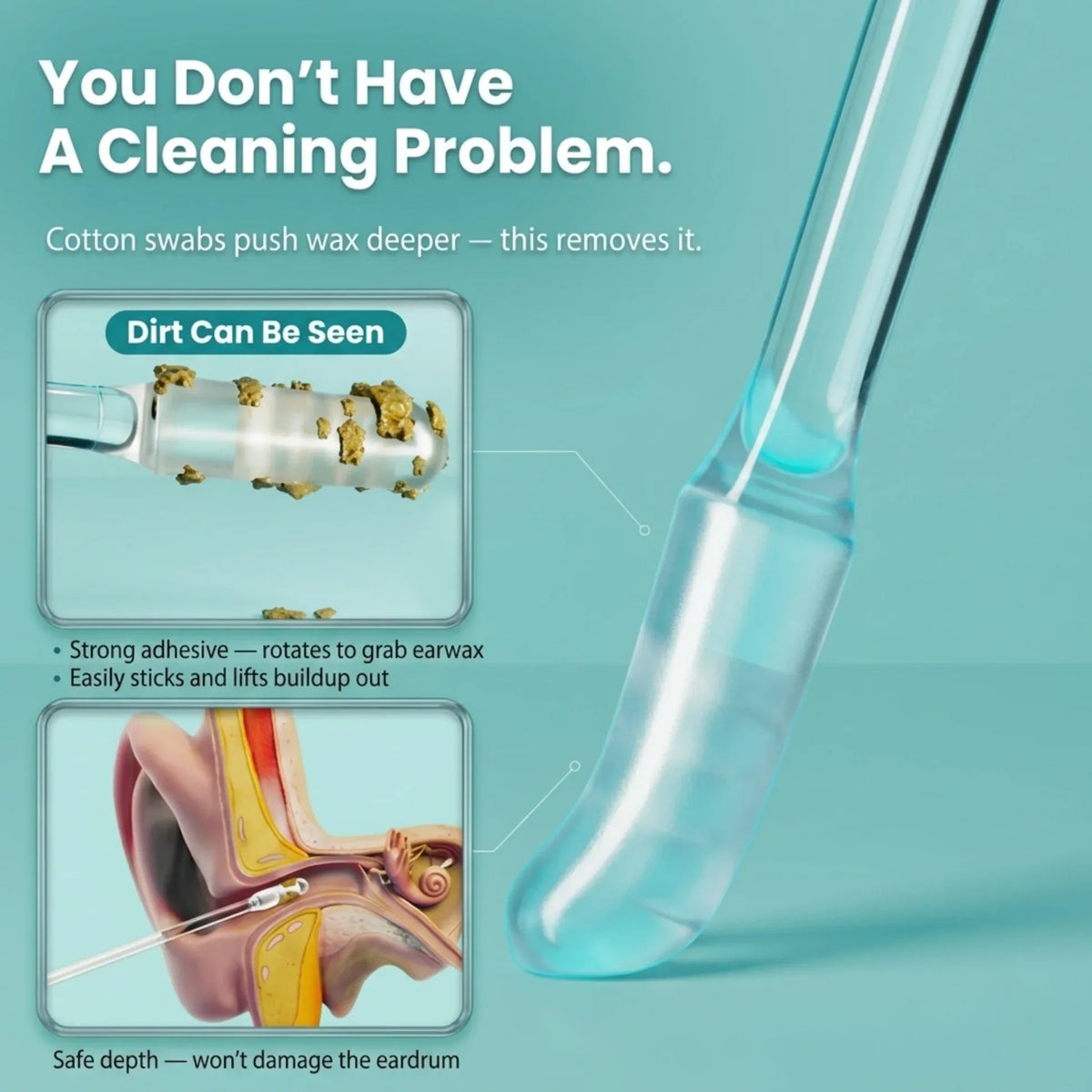 EarClear™ – Soft-Tip Earwax Removal Sticks for Easy & Gentle Cleaning