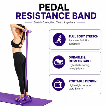 MyLifey™ – Premium 8 tube Multifunctional Yoga Pedal Resistance Band Trainer