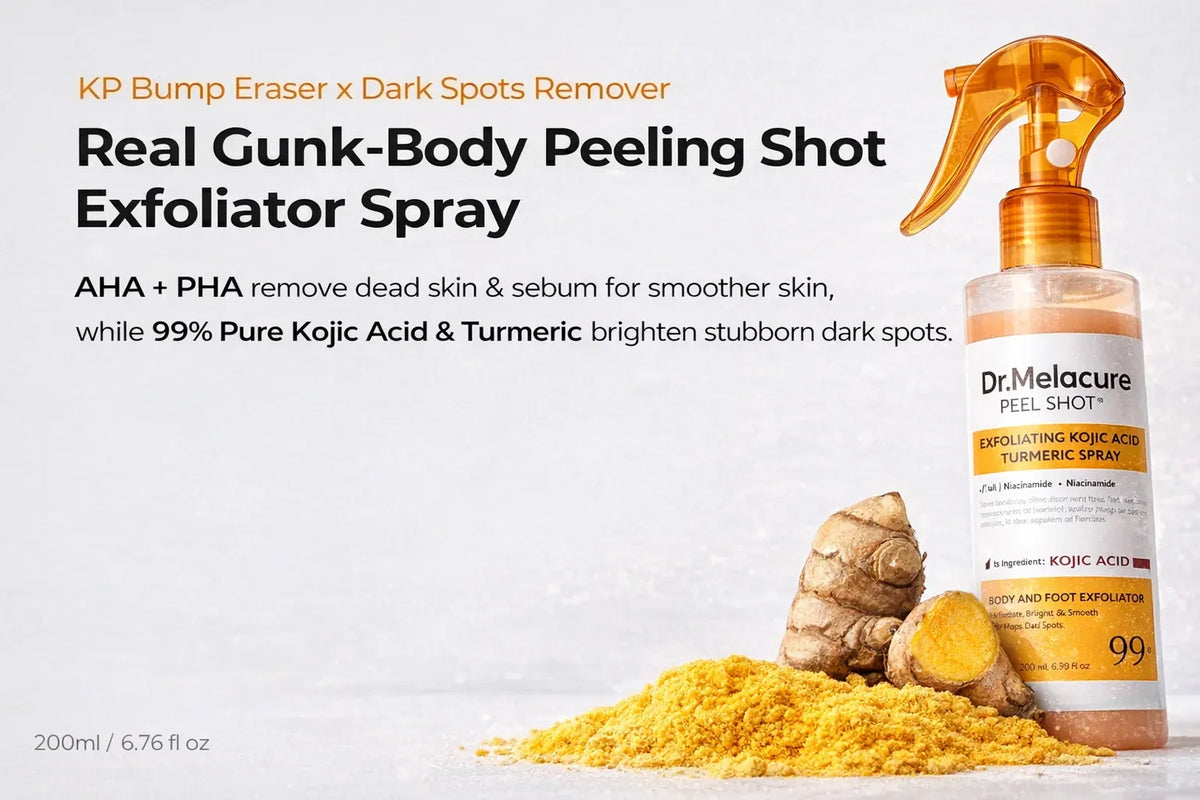 Dr. Melacure™ Full Body Kojic Acid & Turmeric Exfoliating Spray For Smooth & Clear Skin