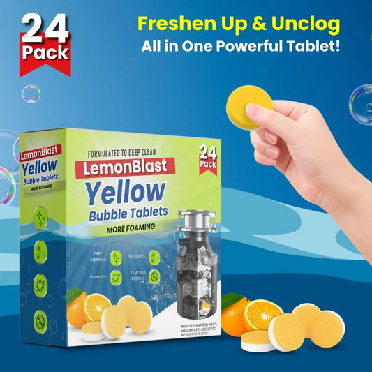LemonBlast™ – Fizzing Drain Cleaner & Odor Eliminator Tablets (Buy 1 Get 1 Free | 12pcs+12pcs)