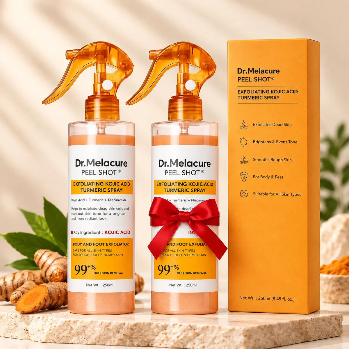 Dr. Melacure™ Full Body Kojic Acid & Turmeric Exfoliating Spray For Smooth & Clear Skin