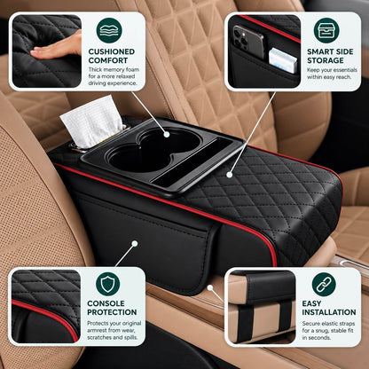 Armora™ 5-in-1 Car Armrest Organizer for Ultimate Comfort & Convenience