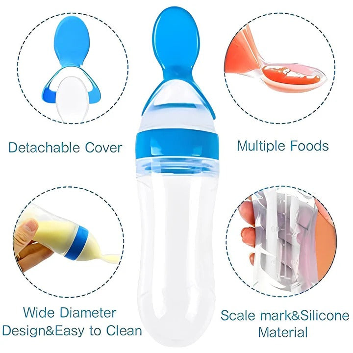 BabyHaven™ – EasyFeed Silicone Spoon Feeder, Mess-Free, Safe & Portable